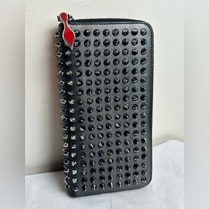 Christian Louboutin Leather Black Spiked Wallet